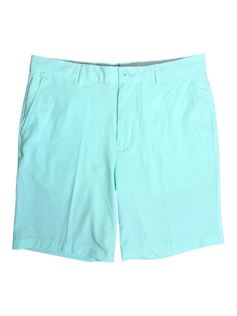 GREG NORMAN Men's Light Mint Flat Front Golf Shorts